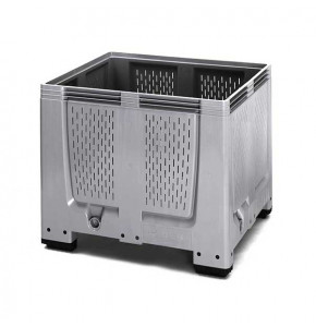 Caisse-palette ajourée 4 pieds - 1200x1000x1000 mm