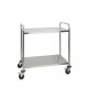 Stainless steel trolley with 2 trays - 850x540xH940 mm