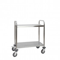 Chariot Inox 2 plateaux - 710x410xH810 mm