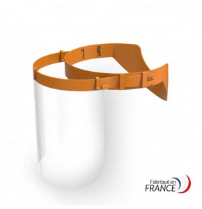 Orange safety face shield  - CLASSIC (10 pieces per box)