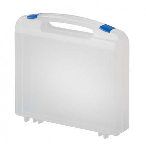 Case K2012 transparent lid and bottom - blue clasp - DESTOCKAGE