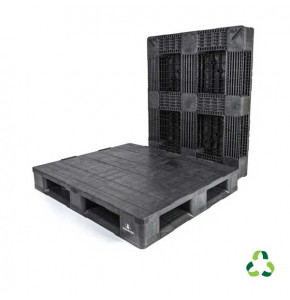 Palette logistique charge lourde pleine RBP en PP recyclé - 1200x1000 mm