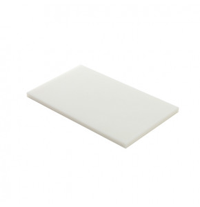 Planche blanche en PEHD500 - 50x30x1,5 cm