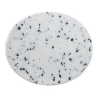 Planche PEHD 500 - marbre blanc/noir - DIAM.28 - EP.1 cm
