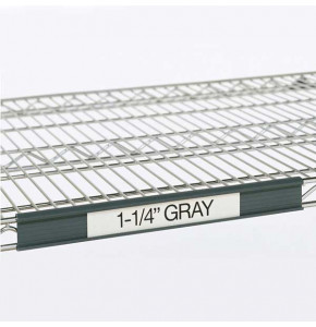 Porte étiquette PE-IND pour rayonnage en fil d'acier chromé