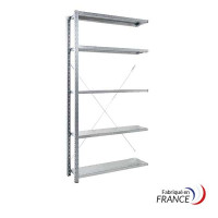 Next unit 1250 x 400 mm - 5 shelves