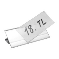 Porte-étiquette en plastique avec accroche en inox - 4x9 cm