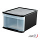 Black plastic storage drawer - SOLO L