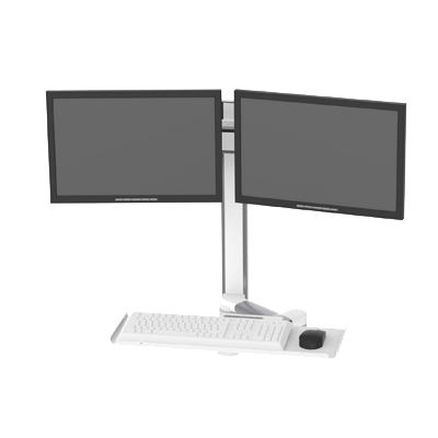 Double support horizontal pour écrans plats ou panels PC