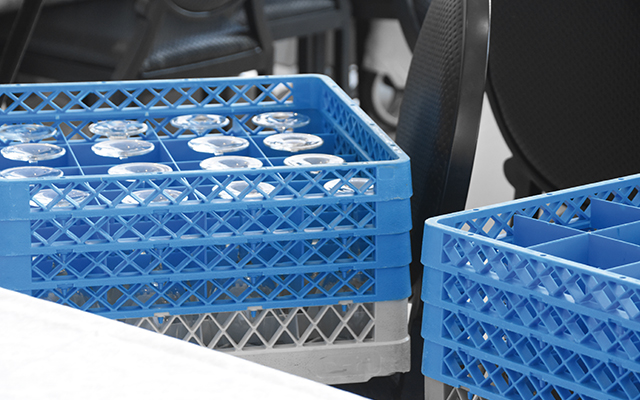 Bacs alimentaires et casiers de lavage